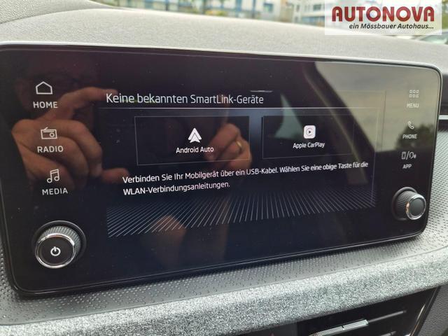 Skoda Kamiq 1.5 TSI 150PS DSG Selection Klimaautomatik Sitzheizung R&uuml;ckf.Kamera PDC Apple CarPlay + Android Auto Tempomat Garantieverl&auml;ngerung 16"LM 