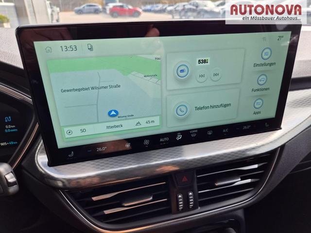 Ford Kuga Titanium 243PS PHEV Automatik elektr. PanoDach Sitzheizung v+h Lenkradheizung Frontscheibe beheizb. Klimaautomatik Navi SYNC4 Apple CarPlay Android Auto Touchscreen PDC 4xKamera 2xKeyless 17"LM vollelektr. Reichweite 66KM 