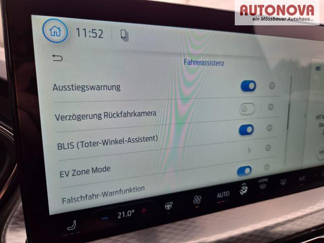 Ford Kuga Titanium 243PS PHEV Automatik schwenkb. AHK Sitzheizung v+h Lenkradheizung Frontscheibe beheizb. Klimaautomatik Navi SYNC4 Apple CarPlay Android Auto Touchscreen PDC 4xKamera 2xKeyless 17"LM vollelektr. Reichweite 66KM 
