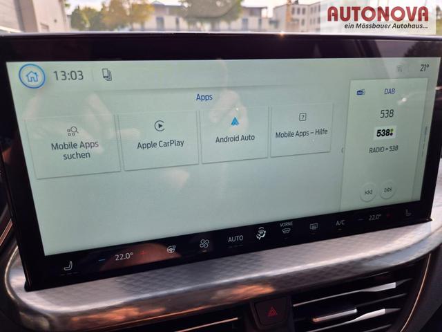 Ford Kuga Titanium 243PS PHEV Automatik schwenkb. AHK elektr. PanoDach Sitzheizung v+h Lenkradheizung Frontscheibe beheizb. Klimaautomatik Navi SYNC4 Apple CarPlay Android Auto Touchscreen PDC 4xKamera 2xKeyless 17"LM vollelektr. Reichweite 66KM 