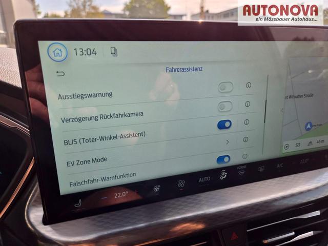Ford Kuga Titanium 243PS PHEV Automatik schwenkb. AHK elektr. PanoDach Sitzheizung v+h Lenkradheizung Frontscheibe beheizb. Klimaautomatik Navi SYNC4 Apple CarPlay Android Auto Touchscreen PDC 4xKamera 2xKeyless 17"LM vollelektr. Reichweite 66KM 