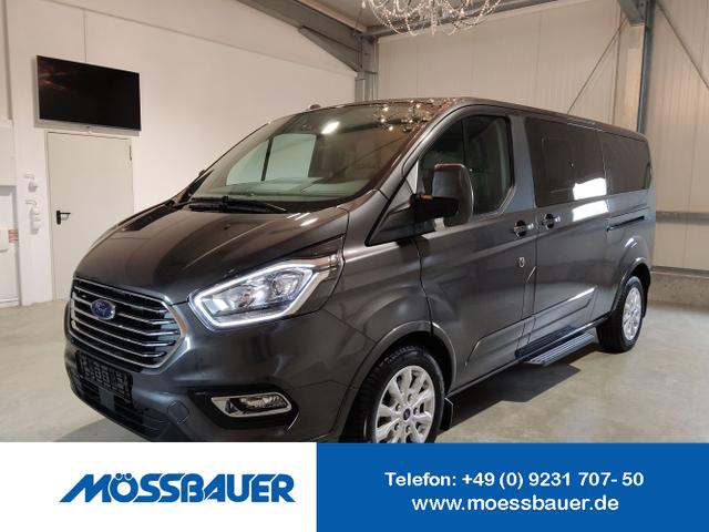 Ford Tourneo Custom - L2 Titanium 2.0 EcoBlue MHEV 150 PS-Navi-DAB-PDC-ACC-Spurhalteassistent-ToterWinkel-LED-17"Alu-Leder-8Sitze-Kühlbox-Sofort