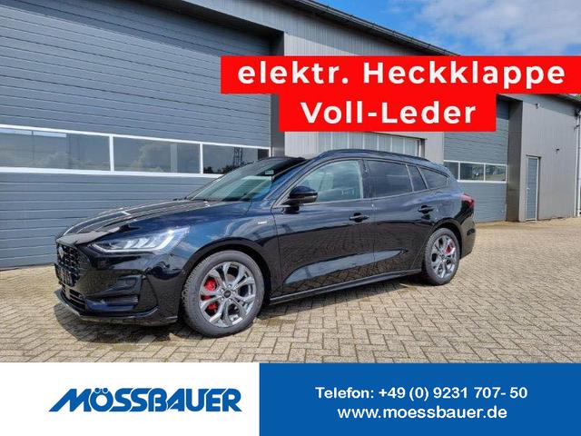 Ford Focus Turnier - 1.0 125PS ST-Line X Voll-Leder elektr. Heckklappe Winterpaket Rückf.Kamera ACC Klimaautomatik Sitzheizung Lenkradheizung Frontscheibe beheizb. Ford-Navi SYNC 4 B+O Sound DAB+ Bluetooth Apple Carplay Android Auto PDC v+h 2xKeyless 17-LM