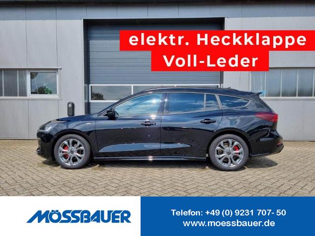 Ford Focus Turnier - 1.0 125PS ST-Line X Voll-Leder elektr. Heckklappe Winterpaket Rückf.Kamera ACC Klimaautomatik Sitzheizung Lenkradheizung Frontscheibe beheizb. Ford-Navi SYNC 4 B+O Sound DAB+ Bluetooth Apple Carplay Android Auto PDC v+h 2xKeyless 17-LM