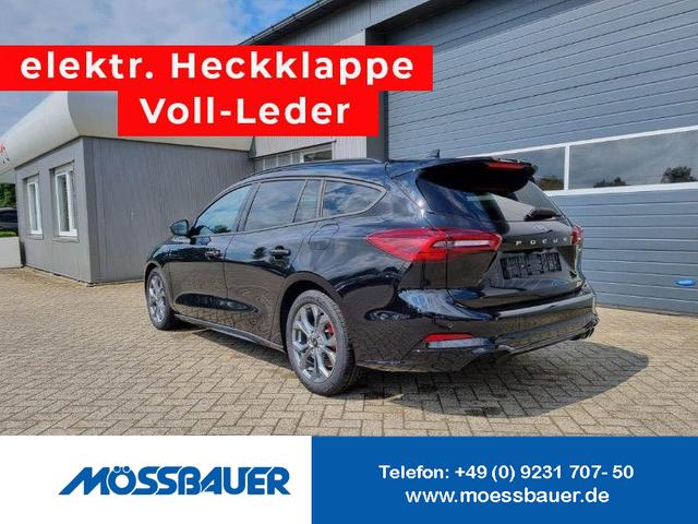 Ford Focus Turnier - 1.0 125PS ST-Line X Voll-Leder elektr. Heckklappe Winterpaket Rückf.Kamera ACC Klimaautomatik Sitzheizung Lenkradheizung Frontscheibe beheizb. Ford-Navi SYNC 4 B+O Sound DAB+ Bluetooth Apple Carplay Android Auto PDC v+h 2xKeyless 17-LM