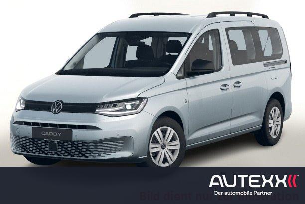 Volkswagen Caddy Maxi - 2.0TDI DSG life Climatronic AHK LED-Scheinwerfer LED-R&uuml;ckleuchten Abgedunkelte Scheiben Dachreling PDC vorne+hinten R&uuml;ckfahrkamera SHZ APP-CONNECT ACC-TEMPKMAT MF-Lederlenkrad 7-Sitzer lackierte Sto&szlig;f&auml;nger Verl&auml;ngerte Herstellergarantie auf 4 Jahre o