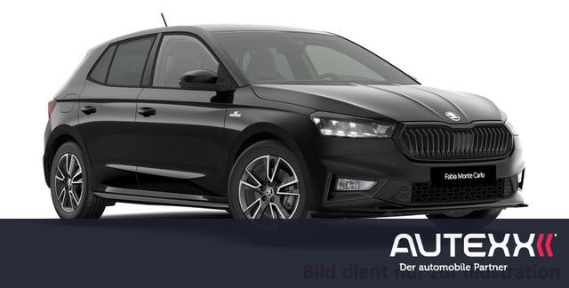 Skoda Fabia - 1.0TSI DSG Monte Carlo Alufelgen 16 Proxima SHZ ACC-TEMPOMAT TRAVEL ASSIST PDC vorne+hinten Sunset LICHT- UND SICHTPAKET R&uuml;ckfahrkamera Lenkrad beheizbar LED-Scheinwerfer Climatronic Nebelscheinwerfer Digitales Cockpit SmartLink verl&auml;ngerte Wer