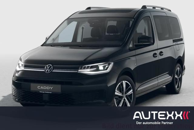 Volkswagen Caddy Maxi - 1.5TSI DSG Style PANORAMADACH APP-CONNECT PDC vorne+hinten Park Assist AGR-SITZ FAHRERSEITE ACC-Tempomat AHK ABNEHMBAR 7-Sitzer Ganzjahresreifen LED-Scheinwerfer LED Heckleuchten SHZ Climatronic Alufelgen 17 Zoll Sunset ASP el. anklappb. HKL mit Zuziehhi