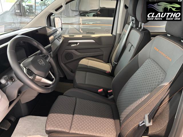Volkswagen T7 Caravelle PanAmericana 2.0 TDI 110PS LANGER RADSTAND, 8-Sitzer, 17" Alu, NAVIGATION 13", Sitzheizung, M-Lederlenkrad, LED-Scheinwerfer, 3-Zonen-Climatronic, Parksensoren vorn/hinten, Rückfahrkamera, Privacy-Glas, Tempomat, Digitales Cockpit 