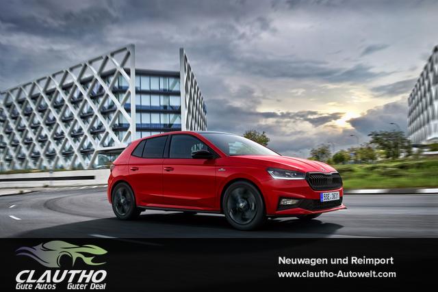Skoda Fabia - Monte Carlo 1,0 TSI 2ZKlima Einparkhilfe 5J Garantie LED 16 Zoll Alu 10Zoll Digitales Cockpit Apple Carplay Sitzheizung