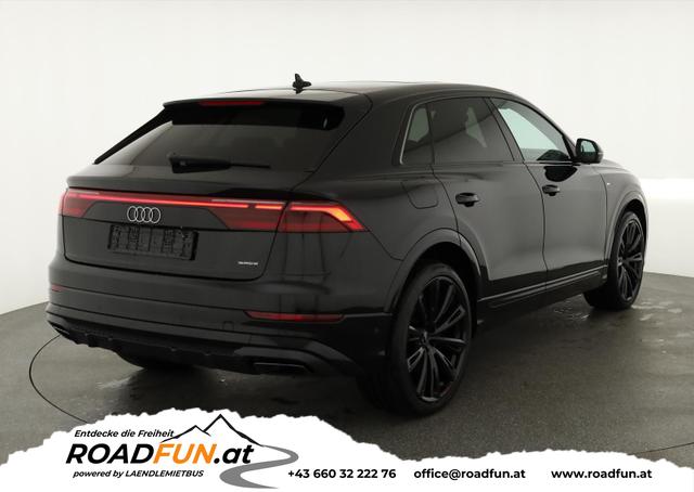 Audi Q8 - 50 TDI quattro qu S-LINE, Standheizung, HuD, Luft, Pano, B&O, 23-Zoll, AHK, Leder, AreaView, Optik schwarz