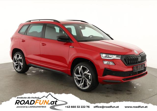 Skoda Karoq - Sportline 1.5 TSI DSG Sportline, Pano, AHK, Navi, CANTON, Matrix, AreaView, Side, FS-beheizbar, 19-Zoll