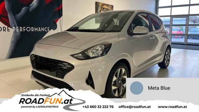 Hyundai i10 - GO+ 1.2 MT 58 kW (79 PS) Klimaautomatik, Navigationssystem, Apple CarPlay & Android Auto, Sitzheizung, Lenkradheizung, Einparkhilfe hinten, R&uuml;ckfahrkamera, Privacy Glass, 15" Leichtmetallfelgen, uvm.
