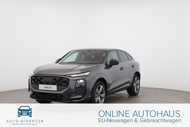Audi Q3 Sportback - Basis 2.0 TFSI quattro (Allrad) 204PS S-Tronic (Automatik), 17" Alufelgen, Elektr. Heckklappe, MMI Navigation plus, Sitzheizung, 3-Zonen-Klimaautomatik, Parksensoren vorn/hinten, M-Lederlenkrad, Tempomat, Virtual Cockpit