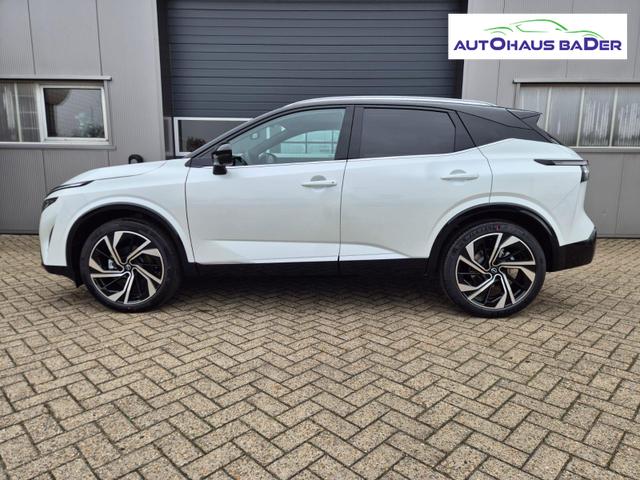 Nissan Qashqai 1.3 DIG-T MHEV 158 PS X-Tronic Tekna Premium Paket 20"LM Teil-Leder PanoGlasdach Klimaautomatik Sitzheizung Lenkradheizung Navi Head-Up Display elektr. Heckklappe ACC PDC v+h 360&deg;Kamera DAB Bluetooth Touchscreen Apple CarPlay Android Auto 