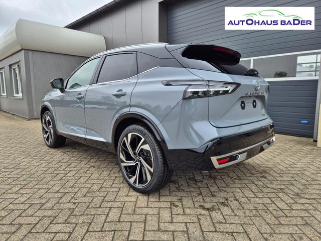 Nissan Qashqai 1.3 DIG-T MHEV 158 PS X-Tronic Tekna Premium Paket 20"LM Teil-Leder PanoGlasdach Klimaautomatik Sitzheizung Lenkradheizung Navi Head-Up Display elektr. Heckklappe ACC PDC v+h 360&deg;Kamera DAB Bluetooth Touchscreen Apple CarPlay Android Auto 