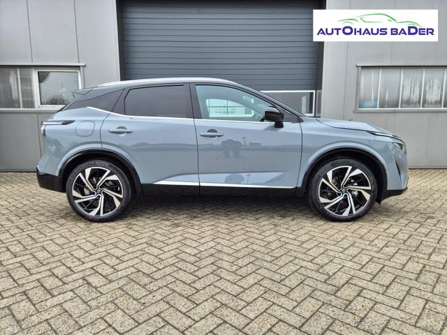 Nissan Qashqai 1.3 DIG-T MHEV 158 PS X-Tronic Tekna Premium Paket 20"LM Teil-Leder PanoGlasdach Klimaautomatik Sitzheizung Lenkradheizung Navi Head-Up Display elektr. Heckklappe ACC PDC v+h 360&deg;Kamera DAB Bluetooth Touchscreen Apple CarPlay Android Auto 