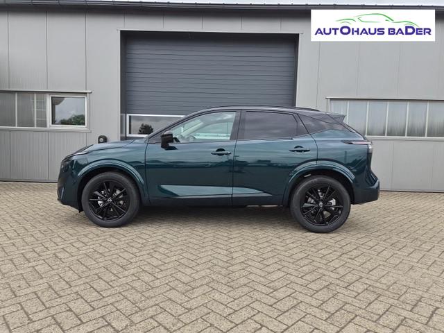 Nissan Qashqai 1.3 DIG-T MHEV 158 PS X-Tronic N-Design PanoDach Teil-Leder Klimaautomatik Sitzheizung Lenkradheizung Navi ACC PDC v+h 360&deg;Kamera DAB Bluetooth Touchscreen Apple CarPlay Android Auto 19"Zoll 