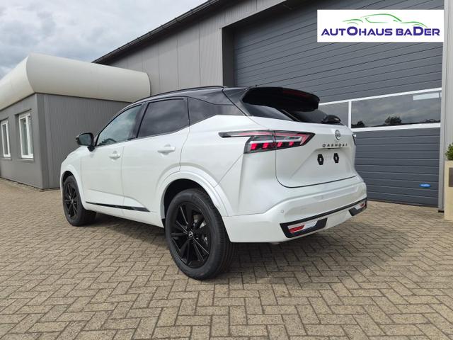 Nissan Qashqai 1.3 DIG-T MHEV 158 PS X-Tronic N-Design PanoDach Teil-Leder Klimaautomatik Sitzheizung Lenkradheizung Navi ACC PDC v+h 360&deg;Kamera DAB Bluetooth Touchscreen Apple CarPlay Android Auto 19"Zoll 