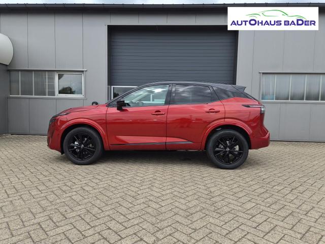 Nissan Qashqai 1.3 DIG-T MHEV 158 PS X-Tronic N-Design PanoDach Teil-Leder Klimaautomatik Sitzheizung Lenkradheizung Navi ACC PDC v+h 360&deg;Kamera DAB Bluetooth Touchscreen Apple CarPlay Android Auto 19"Zoll 