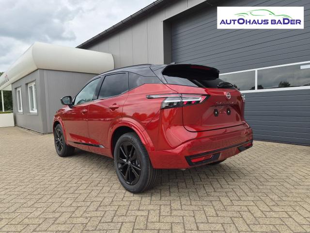 Nissan Qashqai 1.3 DIG-T MHEV 158 PS X-Tronic N-Design PanoDach Teil-Leder Klimaautomatik Sitzheizung Lenkradheizung Navi ACC PDC v+h 360&deg;Kamera DAB Bluetooth Touchscreen Apple CarPlay Android Auto 19"Zoll 