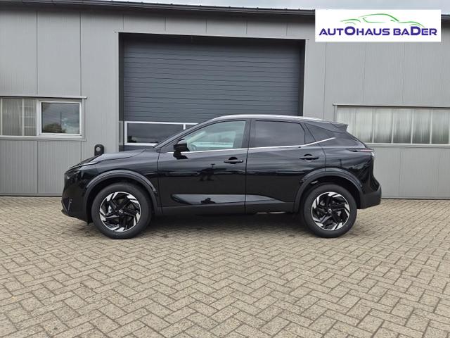 Nissan Qashqai 1.3 DIG-T MHEV 158 PS X-Tronic N-Connecta Teil-Leder PanoGlasdach Klimaautomatik Sitzheizung Lenkradheizung Navi ACC PDC v+h 360&deg;Kamera DAB Bluetooth Touchscreen Apple CarPlay Android Auto 18"LM 