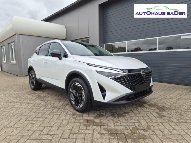 Nissan Qashqai 1.3 DIG-T MHEV 158 PS X-Tronic N-Connecta Teil-Leder PanoGlasdach Klimaautomatik Sitzheizung Lenkradheizung Navi ACC PDC v+h 360&deg;Kamera DAB Bluetooth Touchscreen Apple CarPlay Android Auto 18"LM 