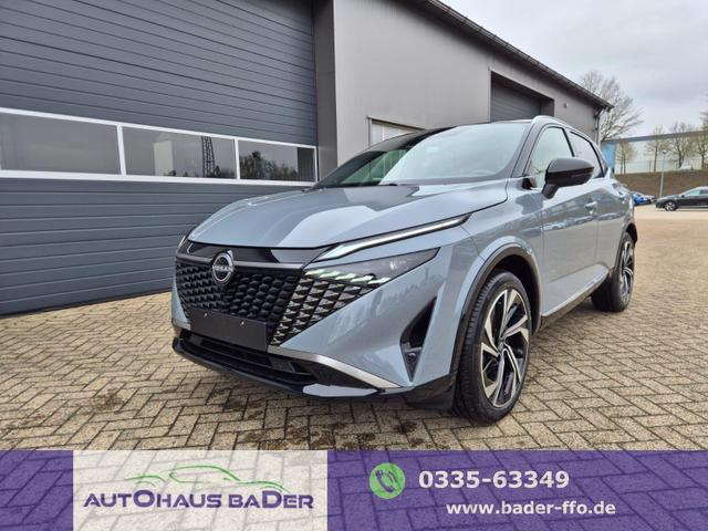 Nissan Qashqai - 1.3 DIG-T MHEV 158 PS X-Tronic Tekna Premium Paket 20"LM Teil-Leder PanoGlasdach Klimaautomatik Sitzheizung Lenkradheizung Navi Head-Up Display elektr. Heckklappe ACC PDC v+h 360&deg;Kamera DAB Bluetooth Touchscreen Apple CarPlay Android Auto
