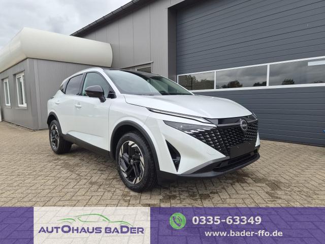 Nissan Qashqai - 1.3 DIG-T MHEV 158 PS X-Tronic N-Connecta Teil-Leder PanoGlasdach Klimaautomatik Sitzheizung Lenkradheizung Navi ACC PDC v+h 360&deg;Kamera DAB Bluetooth Touchscreen Apple CarPlay Android Auto 18"LM