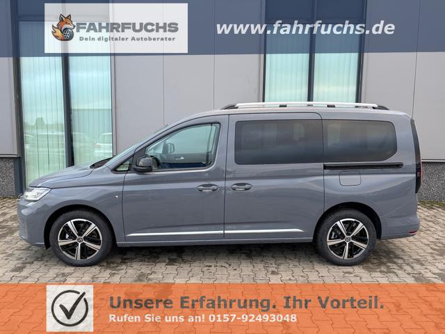 Volkswagen Caddy Maxi - Style BEHINDERTENUMBAU (HECKAUSSCHNITT) 1.5 TSI 115PS DSG/AUTOMATIK, PURE-GREY, 17" Alu/Ganzjahresreifen, Winterpaket, ACC-Tempomat, Toter-Winkel, ParkAssist, Parksensoren vo/hi, R&uuml;ckfahrkamera, Radio Ready2Discover 10" + Wireless AppConnect, Climatronic