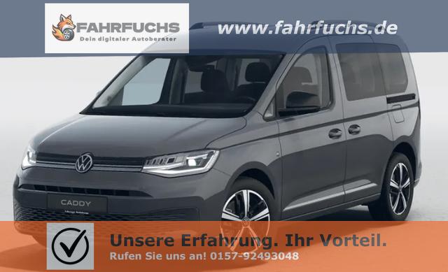 Volkswagen Caddy - Style 1.5 TSI 115PS DSG/AUTOMATIK, PURE-GREY, 17" Alu/Ganzjahresreifen, Winterpaket, ACC-Tempomat, Toter-Winkel, ParkAssist, Parksensoren vo/hi, R&uuml;ckfahrkamera, Radio Ready2Discover 10" + Wireless AppConnect, Climatronic, Abgedunkelte Scheiben, M-Lederlenkrad
