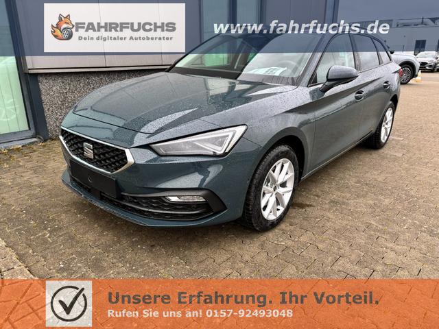 Seat Leon Sportstourer - Style 1.5 TSI 115PS, Fjord-Blau, 5 Jahre Garantie, 16" ALU, MATRIX-LED, Privacy-Glas, Winter-Paket, 3-Zonen-Climatronic, ParkAssist, Parksensoren v/h, R&uuml;ckfahrkamera, Radio 10,4" + Full-Link, Tempomat, M-Lederlenkrad, variabler Ladeboden
