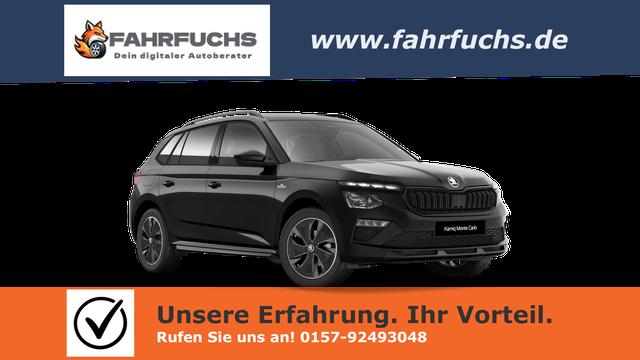 Skoda Kamiq - Monte Carlo 1.5 TSI 150PS DSG (AUTOMATIK), Schwarz-Met, PANORAMDACH, MATRIX-LED, SITZHEIZUNG, Sport-M-Lederlenkrad beheizt, SunSet, 2Z-Climatronic, Parksensoren vorn/hinten, R&uuml;ckfahrkamera, Kessy, Radio 8,25"+SmartLink, Virtual Cockpit, 17" Alu, Tempomat
