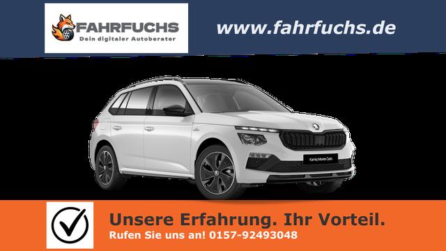 Skoda Kamiq - Monte Carlo 1.5 TSI 150PS DSG (AUTOMATIK), MOON-WHITE PERLEFFEKT, PANORAMDACH, MATRIX-LED, SITZHEIZUNG, Sport-M-Lederlenkrad beheizt, SunSet, 2Z-Climatronic, Parksensoren vorn/hinten, R&uuml;ckfahrkamera, Kessy, Radio 8,25"+SmartLink, Virtual Cockpit, 17" Alu, Tempomat