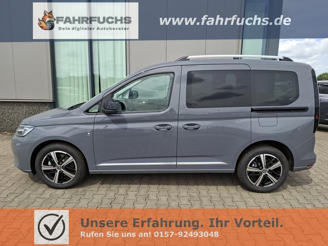 Volkswagen Caddy - Style 1.5 TSI 115PS DSG/AUTOMATIK, PURE-GREY, 17" Alu/Ganzjahresreifen, Winterpaket, ACC-Tempomat, Toter-Winkel, ParkAssist, Parksensoren vo/hi, R&uuml;ckfahrkamera, Radio Ready2Discover 10" + Wireless AppConnect, Climatronic, Abgedunkelte Scheiben, M-Lederlenkrad