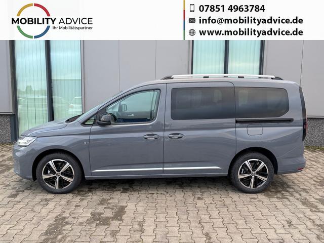 Volkswagen Caddy Maxi - Style 7-SITZER 1.5 TSI 115PS DSG/AUTOMATIK, PURE-GREY, 17" Alu/Ganzjahresreifen, Winterpaket, ACC-Tempomat, Toter-Winkel, ParkAssist, Parksensoren vo/hi, R&uuml;ckfahrkamera, Radio Ready2Discover 10" + Wireless AppConnect, Climatronic, Abgedunkelte Scheiben