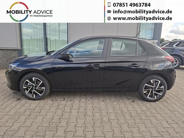 Opel Corsa - (ca. 37% Preisvorteil) 1.2 Turbo 100PS "EDITION", Schwarz-Metallic, 16" Alufelgen, Sitzheizung, Lederlenkrad beheizt, Parksensoren hinten, Klimaanlage, Radio AndroidAuto/Apple CarPlay, Tempomat, ZV mit Fernbedienung