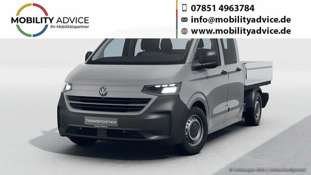 Volkswagen Transporter Pritsche - T7 Doka langer Radstand 2,0 TDI 81 kW 6 Gang, Sitze, Klimaanlage, R&uuml;ckkamera, Pritschenaufbau Aluminium, PDC vorne und hinten, Radioanlage, App Connect Wireless, GRA, Asistenzsysteme, 70 L Tank