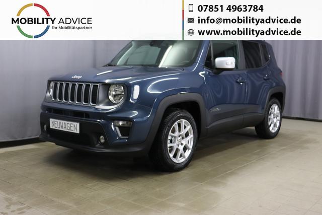 Jeep Renegade - Limited 1.5 T4 DCT7 e-Hybrid 96kW, Winter-Paket, 8.4"-Navigationssystem, Radio DAB, AppleCarPlay&AndroidAuto, Tempomat, LaneSense, Lichtsensor, Nebelscheinwerfer, 17"-Leichtmetallfelgen, uvm.