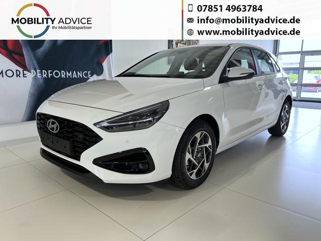 Hyundai i30 - GO 1.0 T-GDI 73 kW (100 PS) Toter-Winkel-Assistent, 2-Zonen-Klimaautomatik, PDC vorne und hinten, R&uuml;ckfahrkamera, LED-Scheinwerfer, Sitzheizung, Lenkradheizung, Navigationssystem, Radio mit DAB, Apple CarPlay, Android Auto, 16 Zoll Leichtmetallfelgen