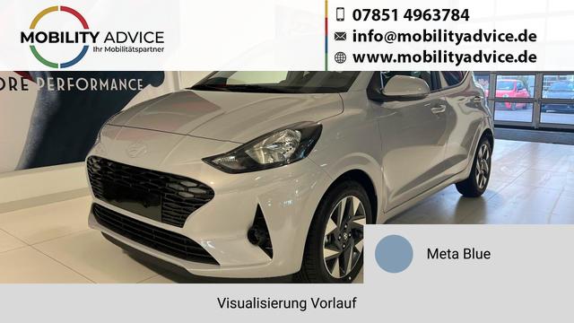 Hyundai i10 - GO+ 1.2 MT 58 kW (79 PS) Klimaautomatik, Navigationssystem, Apple CarPlay & Android Auto, Sitzheizung, Lenkradheizung, Einparkhilfe hinten, R&uuml;ckfahrkamera, Privacy Glass, 15" Leichtmetallfelgen, uvm.