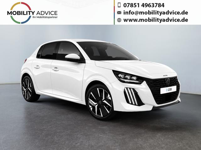 Peugeot e-208 - 54kWh 156PS/115kW GT Pack 2026, 421km WLTP | +17" ALU +Glasdach +RFK +Adaptiver Tempomat +P.Sensor V+H +EL. Fahrersitz +Massage +Apple CarPlay +W&auml;rmepumpe
