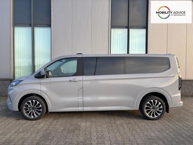 Ford Tourneo Custom Sport 2.5 Duratec Hybrid (PHEV) 232PS CVT (AUTOMATIK) L2 (LANGER RADSTAND) H1, 5J Garantie, 8 Pl&auml;tze, 17" Alu, Schiebet&uuml;re re+li, Teil-Kunstlederpolster + Sitzheizung, 3-Zonen-Klimautomatik, Alarm, Privacy-Glas, Parksensoren v/h, R&uuml;ckfahrkamera, LED-Scheinwe 