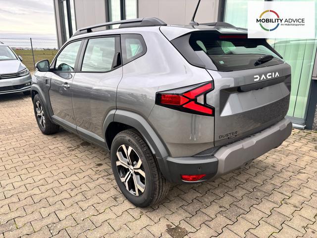 Dacia Duster Expression 1.6 HYBRID 140 AUTOMATIK (Benzin/Elektro), 17" Alufelgen "TERGAN", Klimaanlage, R&uuml;ckfahrkamera, Parksensoren hinten, LED-Scheinwerfer, Radio Media 10" + Smartphone-Spiegelung, Armlehne, Dachreling, Tempomat, Verkehrszeichenerkennung, Spurassistent 