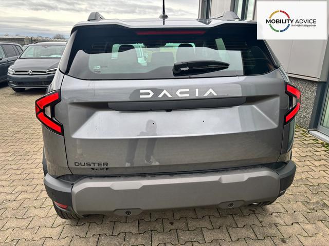 Dacia Duster Expression 1.6 HYBRID 140 AUTOMATIK (Benzin/Elektro), 17" Alufelgen "TERGAN", Klimaanlage, R&uuml;ckfahrkamera, Parksensoren hinten, LED-Scheinwerfer, Radio Media 10" + Smartphone-Spiegelung, Armlehne, Dachreling, Tempomat, Verkehrszeichenerkennung, Spurassistent 