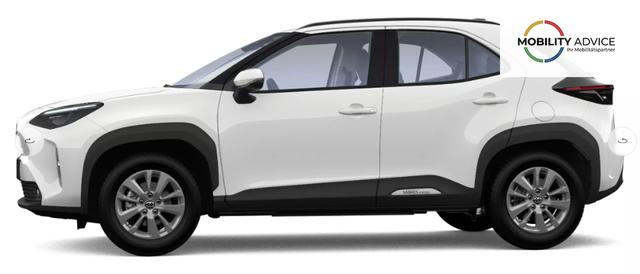 Toyota Yaris Cross Active 1.5 hybrid 116PS CVT (Automatik), 3 Jahre Garantie, 16" Alu, Winterpaket (Sitzheizung, Lederlenkrad beheizt), R&uuml;ckfahrkamera, Klimaautomatik, ACC Tempomat, Multimedia 9" + Smartphone-Integration, Mittelarmlehne, Nebelscheinwerfer, Dachreling 