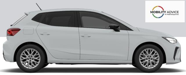 Seat Ibiza FR Edition 1.5 TSI 150PS DSG/AUTOMATIK, 5J GARANTIE, SITZHEIZUNG, 2Z-CLIMATRONIC, 16" ALUFELGEN, ACC/Tempomat, M-Lederlenkrad, Parksensoren VORN/hinten + R&Uuml;CKFAHRKAMERA, KESSY, Privacy-Glas, Radio 8,25"/Bluetooth FULL LINK, LED-Scheinwerfer, Armlehne 