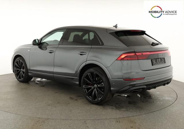 Audi Q8 50 TDI quattro qu S-LINE, Standheizung, HuD, Luft, Pano, B&O, 23-Zoll, AHK, Leder, AreaView, Optik schwarz 