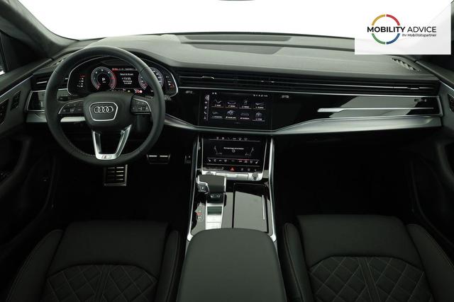 Audi Q8 50 TDI quattro qu S-LINE, Standheizung, HuD, Luft, Pano, B&O, 23-Zoll, AHK, Leder, AreaView, Optik schwarz 