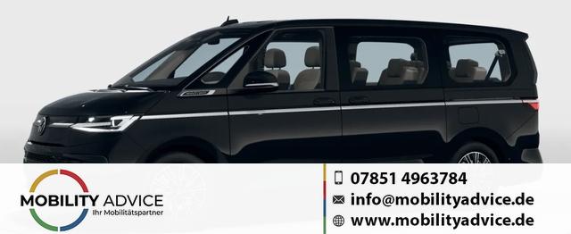 Volkswagen T7 Multivan - Style 1.5 eHybrid (Plug-In-Hybrid) 4x4 (ALLRAD) LANGER &Uuml;BERHANG, 17" Alu, 7-SITZER, Elektr. Schiebet&uuml;ren, IQ LIGHT Matrix, Sitzheizung, Park Assist, PDC vorn/hinten, R&uuml;ckfahrkamera, Alarm, ACC, 3Z-Climatronic, Radio 10"+App-Connect, Digital Cockpit Pro